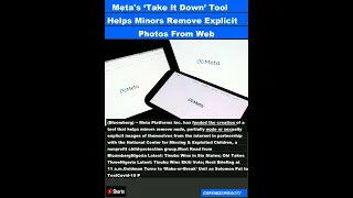 Meta's ‘Take It Down’ Tool Helps Minors Remove Explicit Photos From Web|#shorts