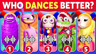 Who DANCES Better? 💃🎶 The Amazing Digital Circus Edition 🎪 Pomni, Caine, Jax, Grimace Shake,...