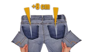 How to upsize jeans in the waist to fit you perfectly - a sewing trick!