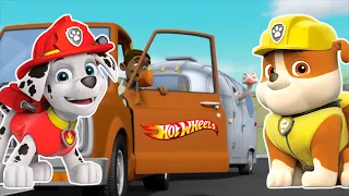 Trailer Hot Wheels escaped | Paw Patrol to the rescue