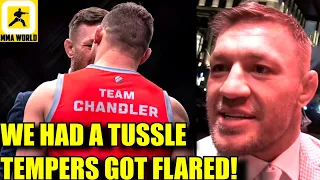 Conor McGregor reveals the details between his altercation with Michael Chandler at TUF,Usman-Leon