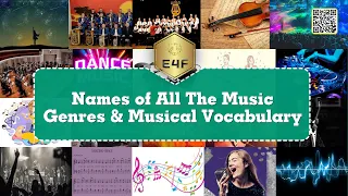 80+  Names of All The Music Genres and Musical Vocabulary in English