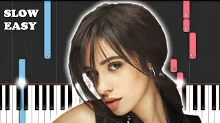 Camila Cabello - Shameless (SLOW EASY PIANO TUTORIAL)