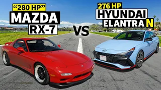 Mazda FD RX-7 vs 2022 Hyundai Elantra N // THIS vs THAT