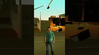 gta vice city | while jumping over bridge tommy escapes when the wooden truck overturns and explodes