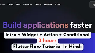 Flutterflow Tutorial | Flutterflow Tutorial For Beginners  | Intro + Widgets + Action + Condition