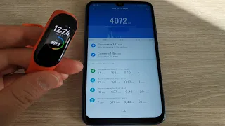 Информация о ходьбе на Mi Band 4 через приложение Mi Fit за день, месяц и т.д.