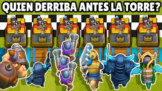 CUAL CARTA LOGRA TIRAR LA TORRE mas RAPIDO? | DESAFIO de MUERTE SÚBITA CLASH ROYALE