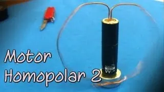 El motor más simple del mundo  │ Motor homopolar 2 │ Experimento Fácil