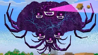 Wither Storm 2 in 1 fusion! Huge boss in minecraft