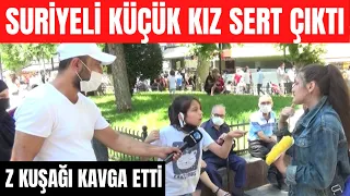 SURİYELİ KÜÇÜK KIZ ÇOK SERT KONUŞTU.KAVGALI Z KUŞAĞI RÖPORTAJI