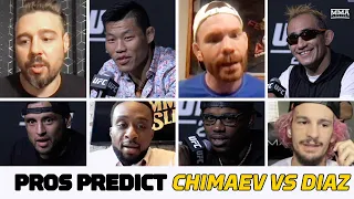 UFC 279: Pros Predict Nate Diaz vs. Khamzat Chimaev | Feat. O'Malley, Ferguson, Hardy, More