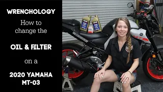 How to change the Engine Oil & Filter on a 2020 Yamaha MT-03