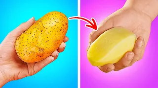 Easy Tricks And Hacks For Peeling & Cutting Vegetables And Fruits