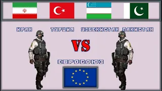 Узбекистан Иран Пакистан Турция VS Евросоюз 🇺🇿 Армия 2021 🇵🇰 Сравнение военной мощи