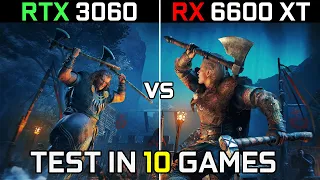 RTX 3060 vs RX 6600 XT | Test In 10 Latest Games | 1080p - 1440p