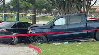 HCSO: Man shot during road rage incident crashes into several parked cars along 1960 near I-45