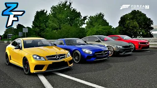 C63 AMG Black Series vs Mercedes-AMG GT S vs BMW M4 GTS vs Chevrolet Camaro ZL1 | Forza 7 Drag Race