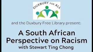 DFL: A South African Perspective on Racism with Stewart Ting Chong promo