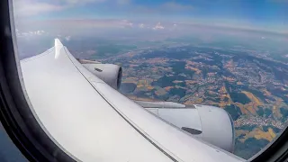 [4K] Lufthansa A340-600 FULL LANDING into Frankfurt Airport (BUSINESS CLASS)