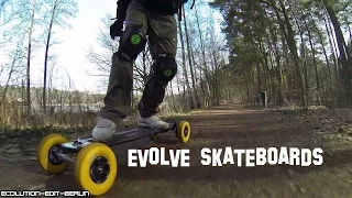 Evolve Electric Carbon Skateboard "PUSH THE BUTTON“ (Elektrisches Skateboard GoPro HD)