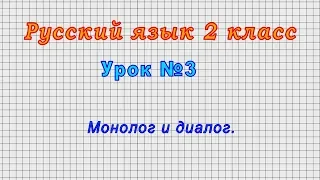 Русский язык 2 класс (Урок№3 - Монолог и диалог.)