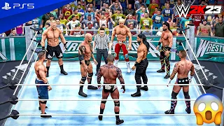 WWE 2K23 - Roman Reigns vs The Rock vs Brock Lesnar vs Cena vs Orton vs Rollins vs Punk vs Rhodes