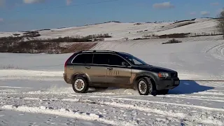 VOLVO XC90 2.4 2005 D5 AWD DRIFTING IN SNOW