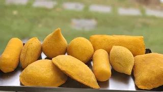 10 SALGADOS USANDO A MASSA DA COXINHA  QUE VENDE IGUAL AGUA SALGADOS PERFEITO