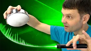 🌑 ЭКСПЕРИМЕНТ ЛАЗЕРНАЯ УКАЗКА И ОЧЕНЬ СИЛЬНЫЙ МАГНИТ  Experiment with Laser Pointer Игорь Белецкий