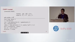 Convex Optimization in Python with CVXPY | SciPy 2018 | Steven Diamond