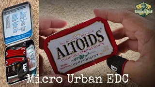 Building a personal Micro Urban EDC 2022 Gear using Altoids tin can #lifeontwowheels #motoxcamp