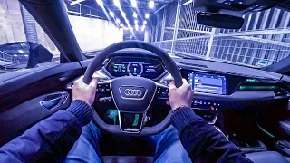 2021 AUDI RS e-tron GT (646HP) NIGHT POV DRIVE Onboard