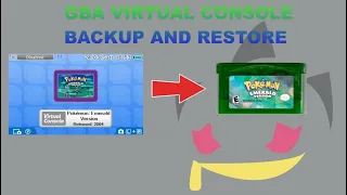 GBA save backup and restore part 2 (virtual console save backup and restoring to cartridge)