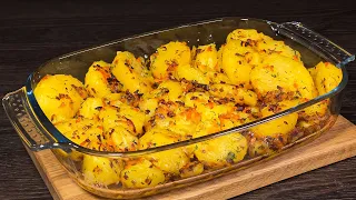 Potatoes with onions taste better than meat! Best potato recipe in 5 minutes!