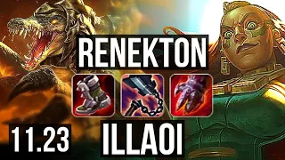 RENEKTON vs ILLAOI (TOP) | 7/1/9, 400+ games | KR Master | 11.23