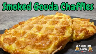 Deliciously Cheesy Smoked Gouda Chaffles Recipe! #chaffle #keto #gouda #ketovore