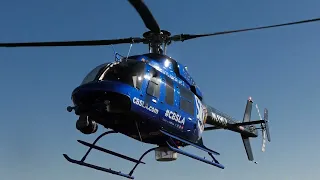 Bell 407 Startup and Take Off - CBS LA (Helicopters Inc )