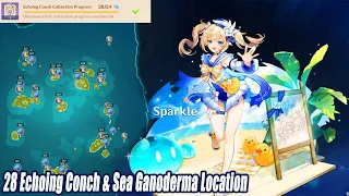 28 Echoing Conch & Sea Ganoderma Location - SummerTime Barbara Skin Reward