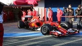 F1 Jerez 2014 - Kimi Raikkonen Testing Ferrari F14 T (Engine Sound)