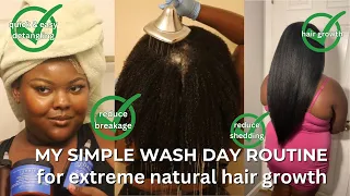 *UPDATED*WASH DAY FOR EXTREME NATURAL HAIR GROWTH ON MY TAILBONE LENGTH 4C HAIR|EASY WASHDAY ROUTINE