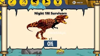 NIGHT 1M SURVIVORS UNLOCK BOSS T-REX LIMITED - HACK STICK WAR LEGACY | Stick88Apk