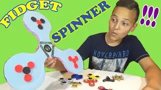 FIDGET SPINNER самый большой ФИДЖЕТ СПИННЕР Челлендж СПИННЕР против ПЕНОПЛАСТА DIY