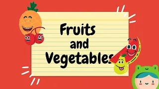 Fruits and Vegetables Vocabulary Lesson🍉 | English Learning for Kids, ESL, ELL 📚