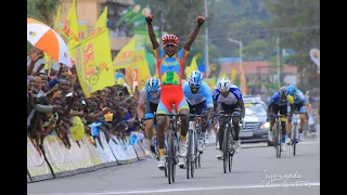 Eritrean  Biniam Girmay Hailu win stage 5 of TOUR DU RWANDA 2019: KARONGI - MUSANZE:
