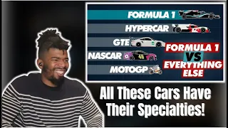 Formula 1 Speed Compared to Other Race Cars | F1 Reaction