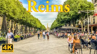Reims , France  🇫🇷 - 4K HDR Walking Tour - April 2022 | Reims 4K | A Walk In Paris