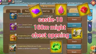 F2P Castle -18 134 legendary jewels and Monstrous Chest Opening || #lordsmobile #castle #f2p