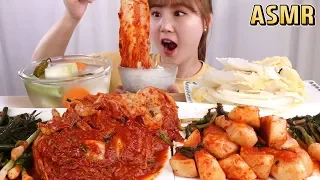 ASMR Mukbang｜Eating rice with 6 kinds of Korean Kimchi! Assorted kimchi mukbang!