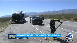 6 dead in separate crashes within 24 hours on Antelope Valley highway